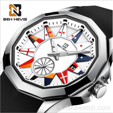 Nuevo BEN NEVIS BN3020G Calendario luminoso Reloj de cuarzo para hombre Relojes deportivos de negocios informales